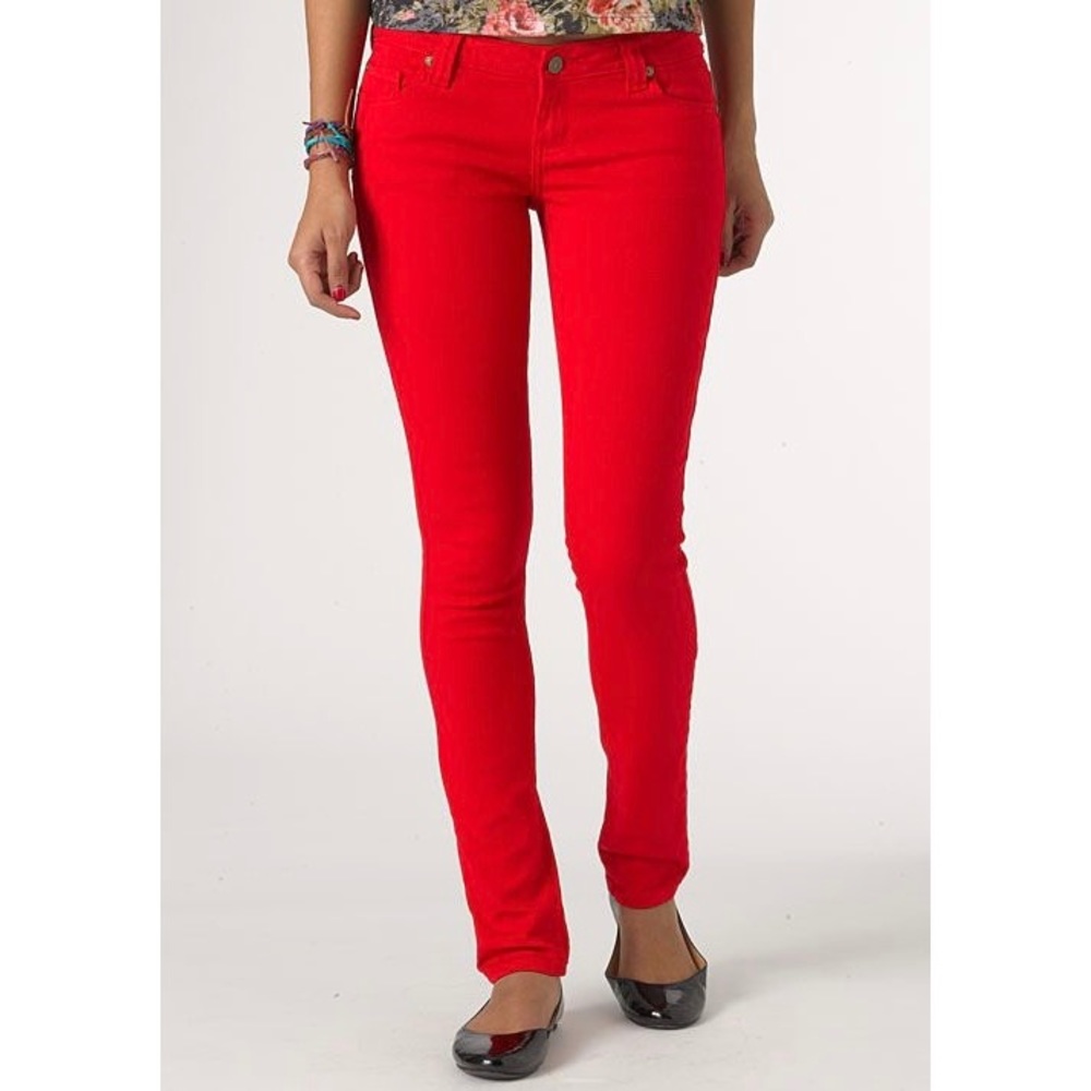 DELIA’S OLIVIA RED SKINNY JEANS - Picture 1 of 5